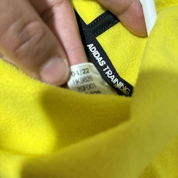 Adidas  Mens M GG Big Boss Training Hoody Sweatshirt HK9826  Yellow SZ Large - Picture 12 of 13